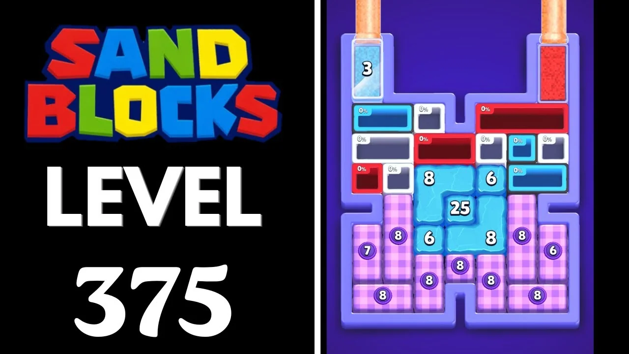 Sand Blocks Level 375 board layout
