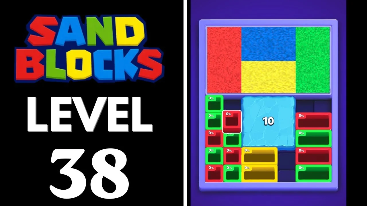 Sand Blocks Level 38 board