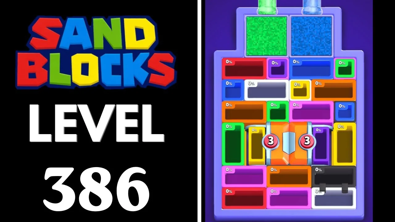 Sand Blocks Level 386 board layout