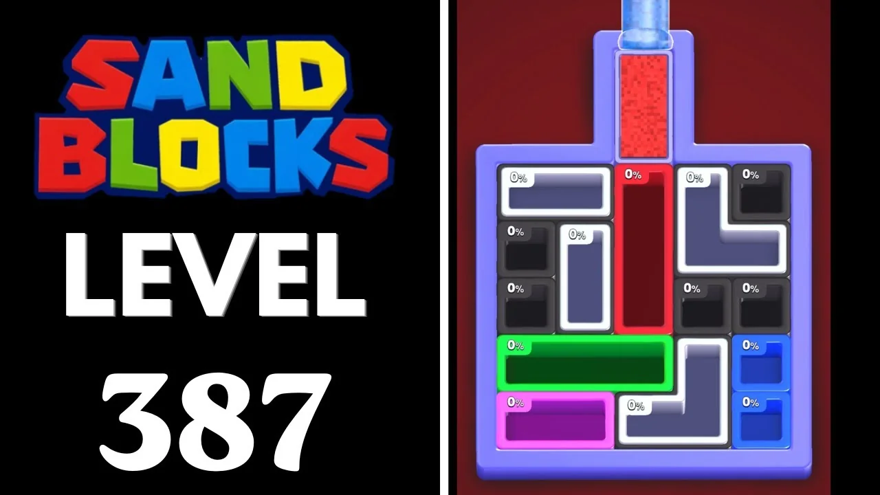 Sand Blocks Level 387 board layout
