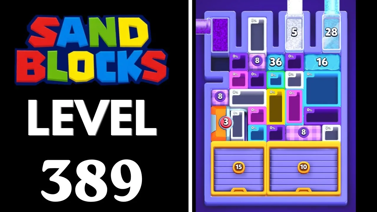 Sand Blocks Level 389 board layout