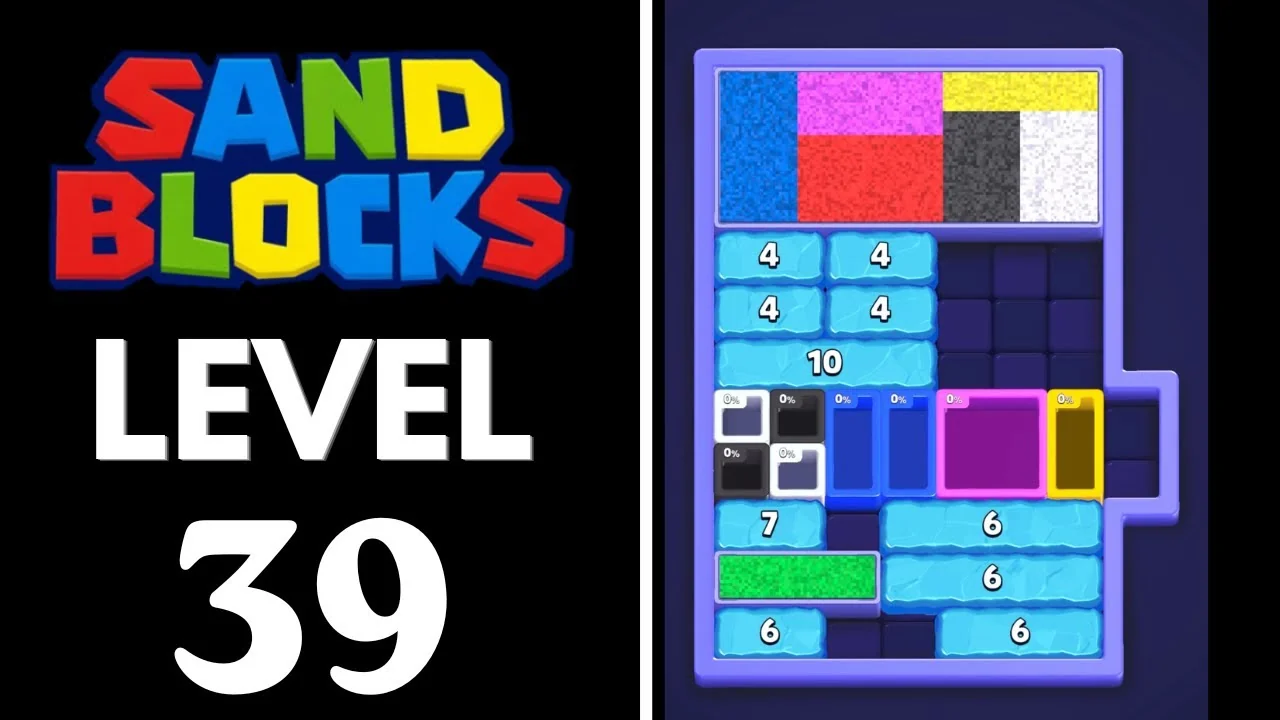 Sand Blocks Level 39 board