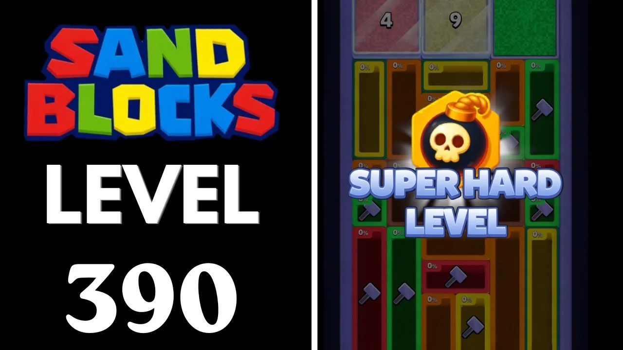 Sand Blocks Level 390 board layout