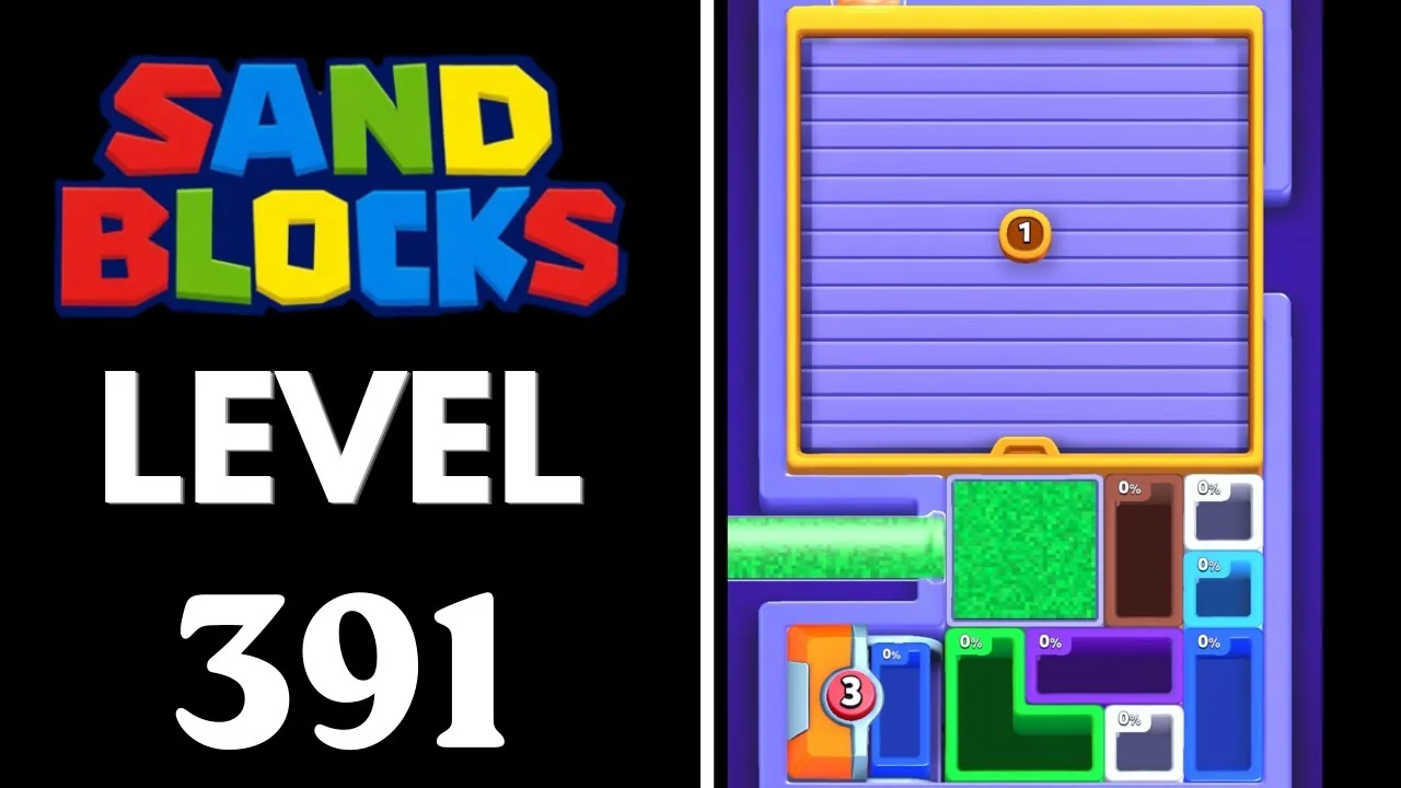Sand Blocks Level 391 board layout