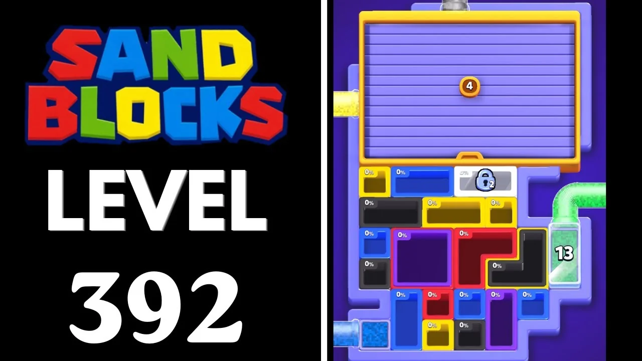Sand Blocks Level 392 board layout