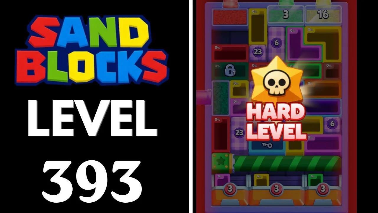Sand Blocks Level 393 board layout