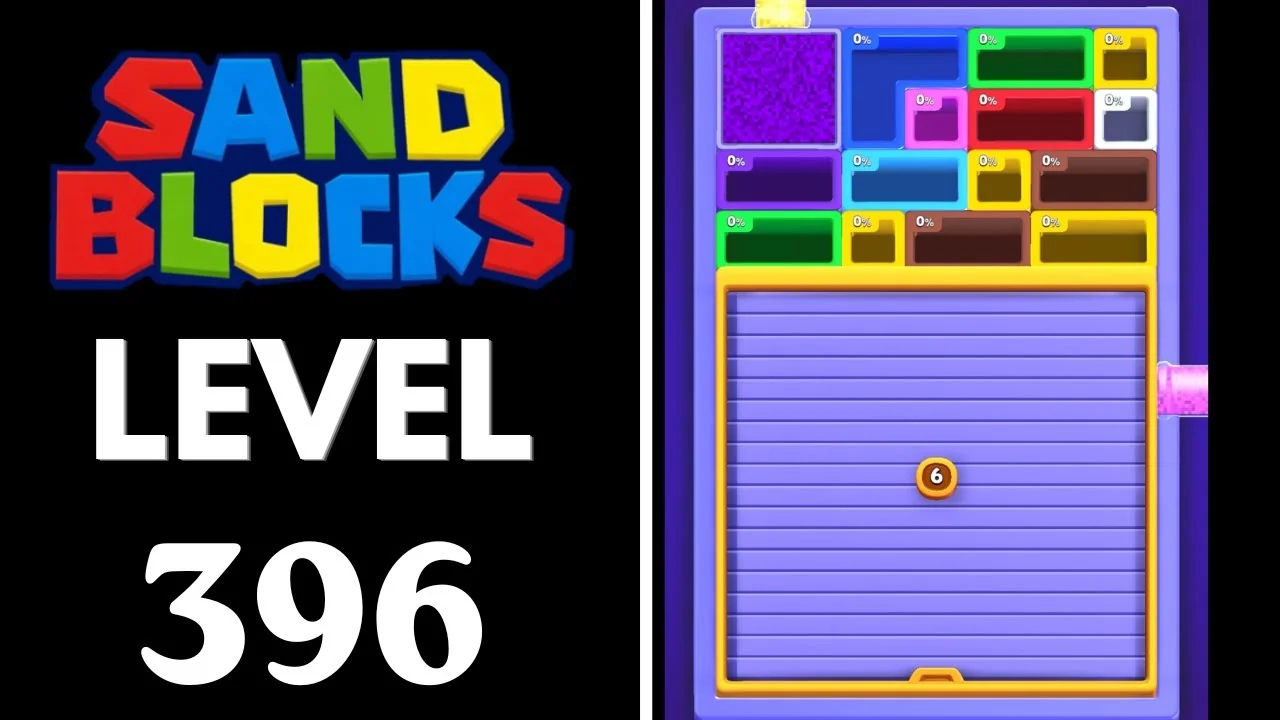 Sand Blocks Level 396 board layout