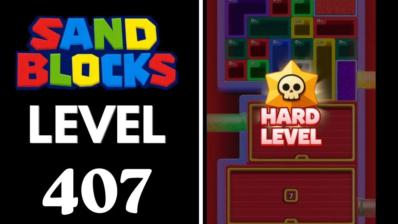 Sand Blocks Level 407 board layout