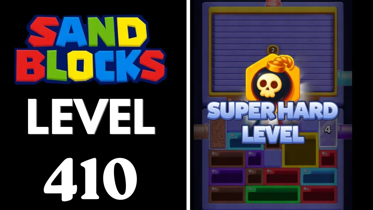 Sand Blocks Level 410 board layout