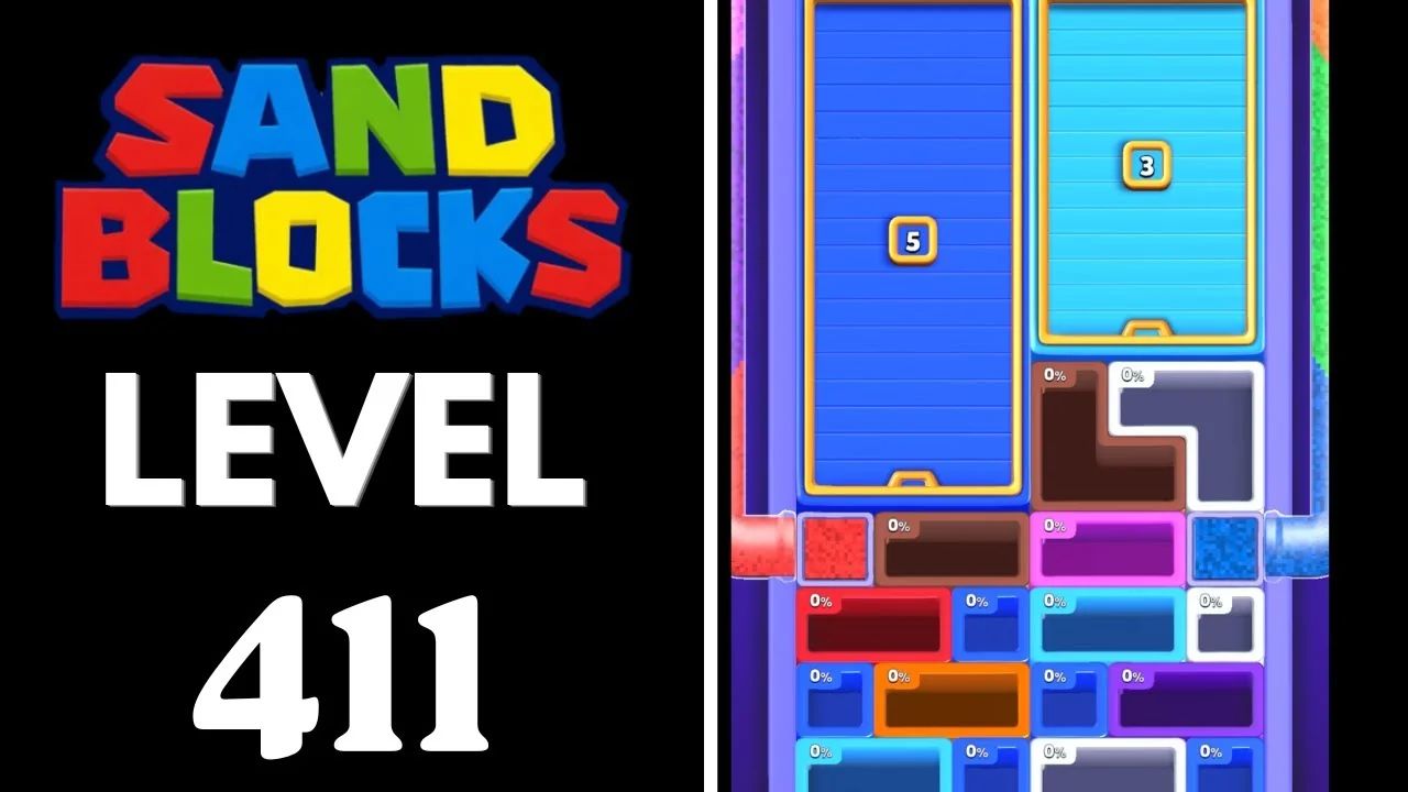 Sand Blocks Level 411 board layout