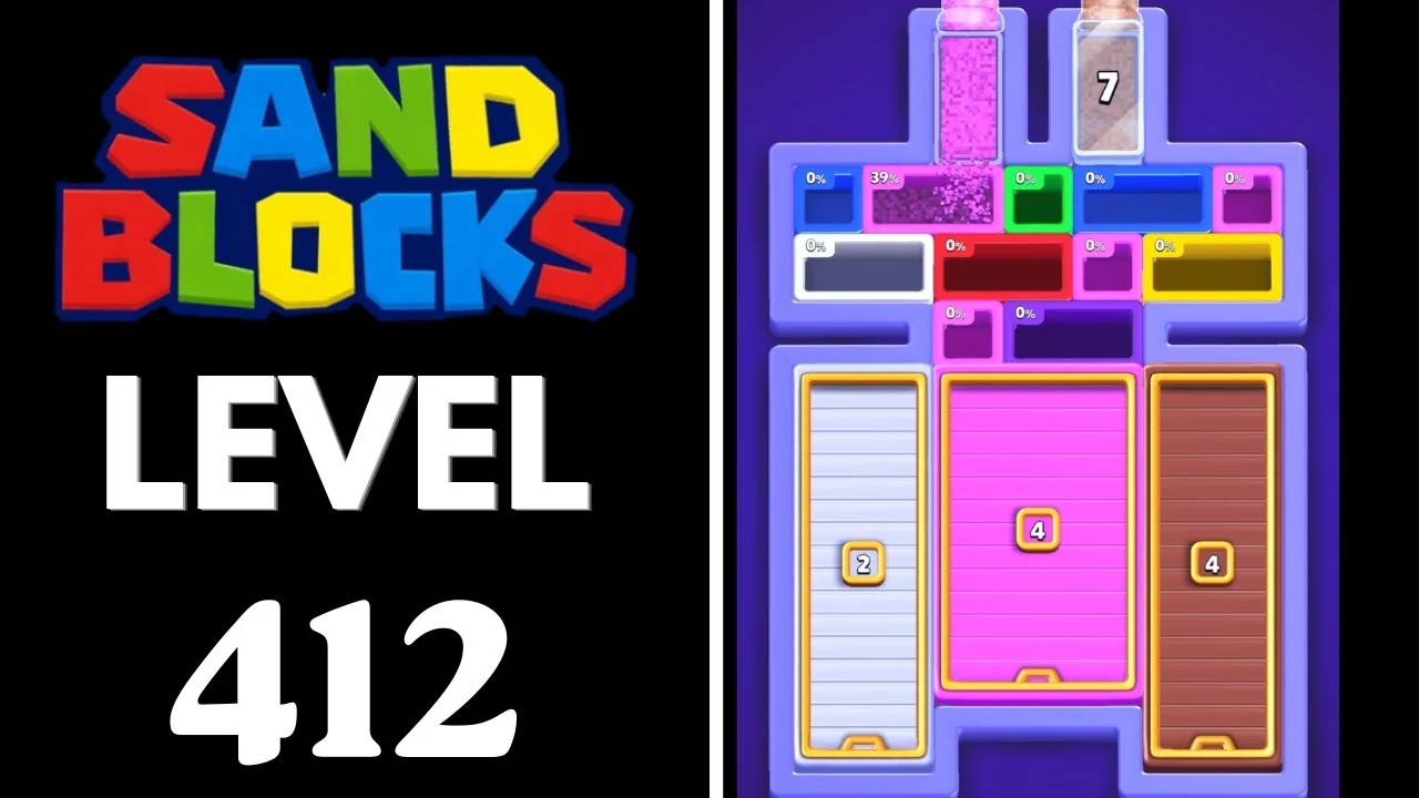 Sand Blocks Level 412 board layout