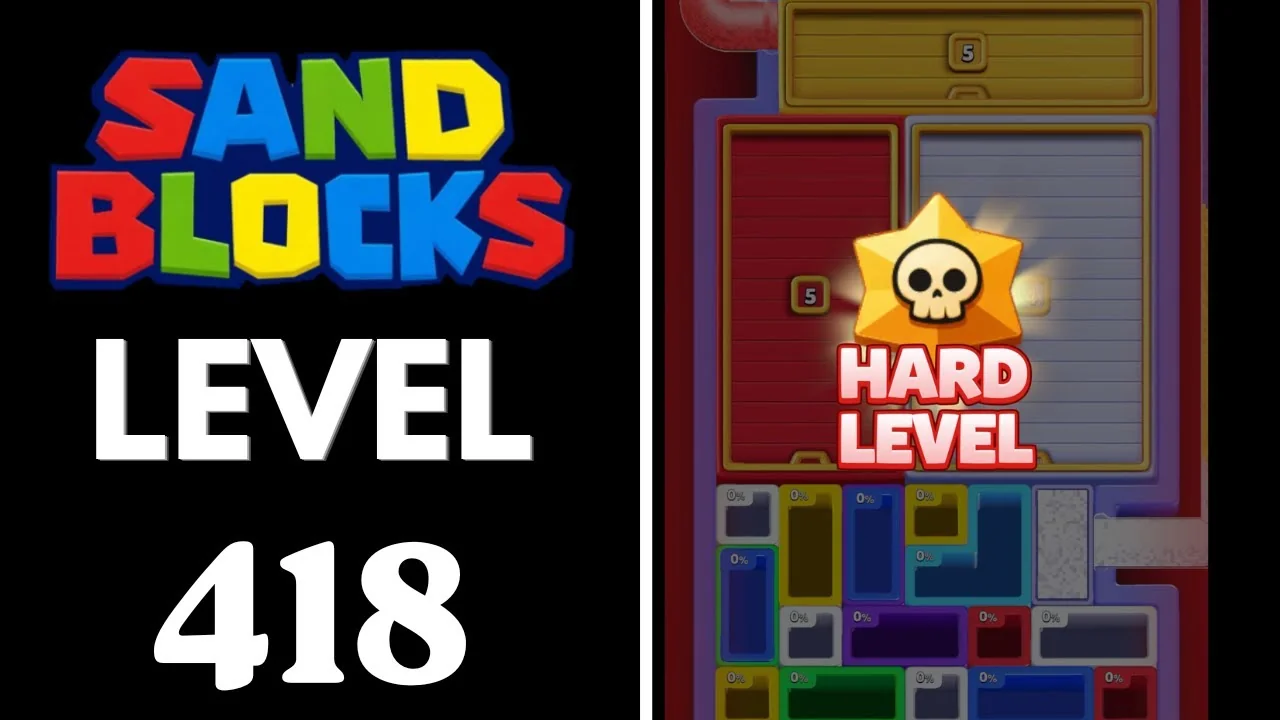Sand Blocks Level 418 board layout