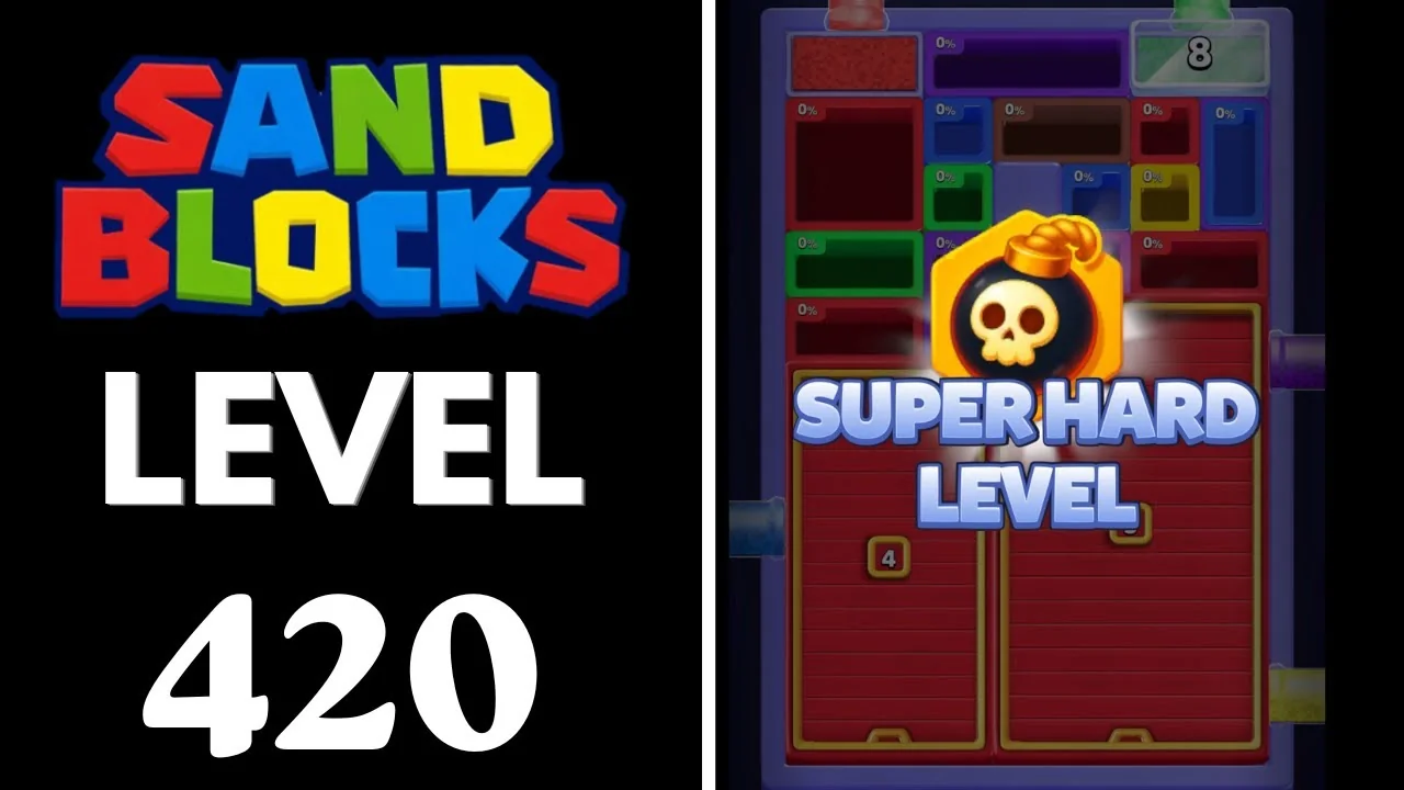 Sand Blocks Level 420 board layout