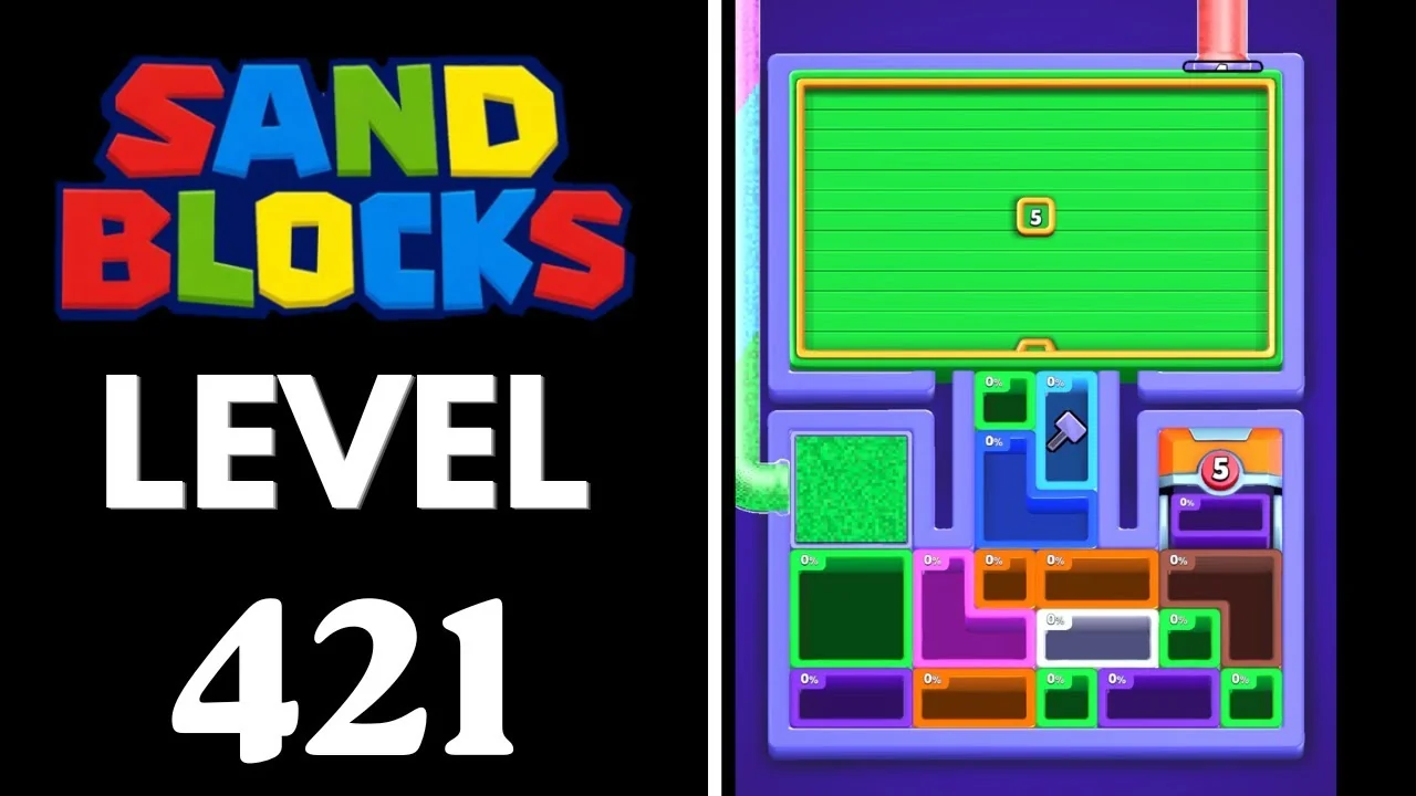 Sand Blocks Level 421 board layout