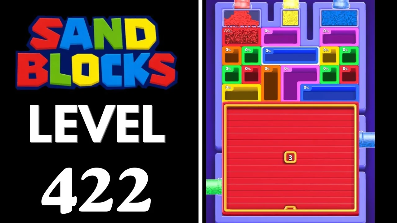 Sand Blocks Level 422 board layout