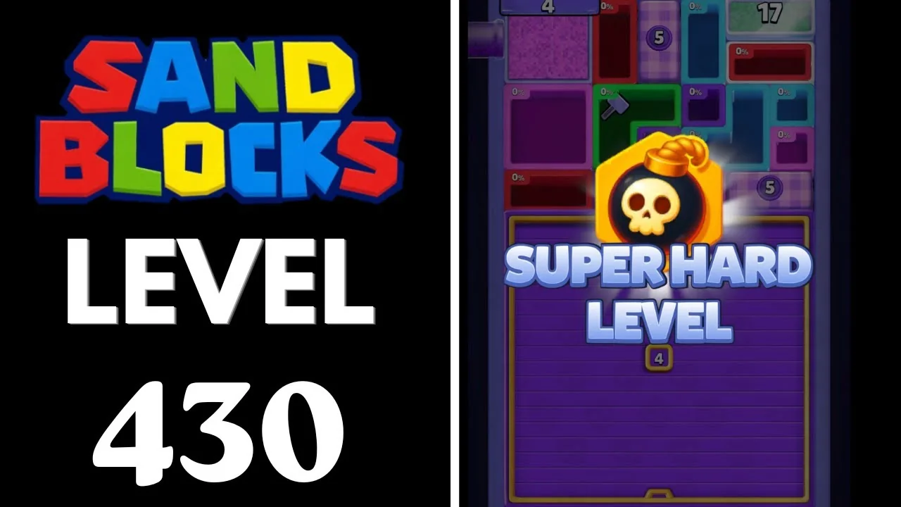 Sand Blocks Level 430 board layout