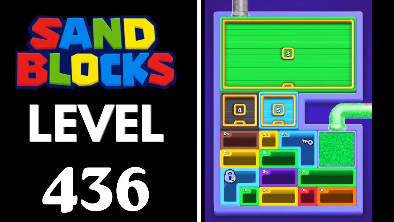 Sand Blocks Level 436 board layout