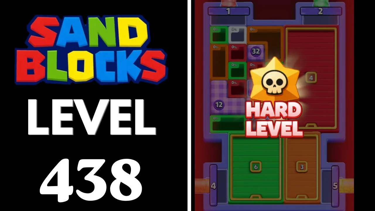 Sand Blocks Level 438 board layout