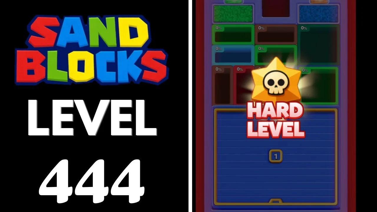 Sand Blocks Level 444 board layout