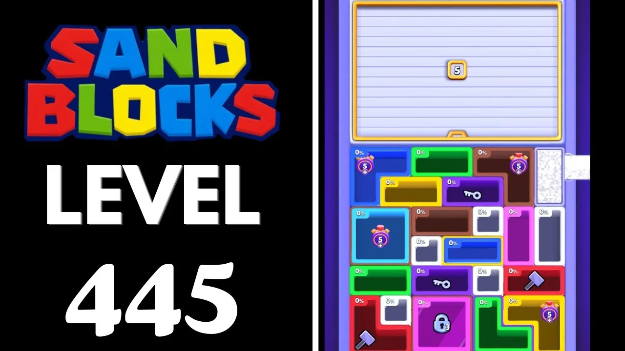 Sand Blocks Level 445 board layout