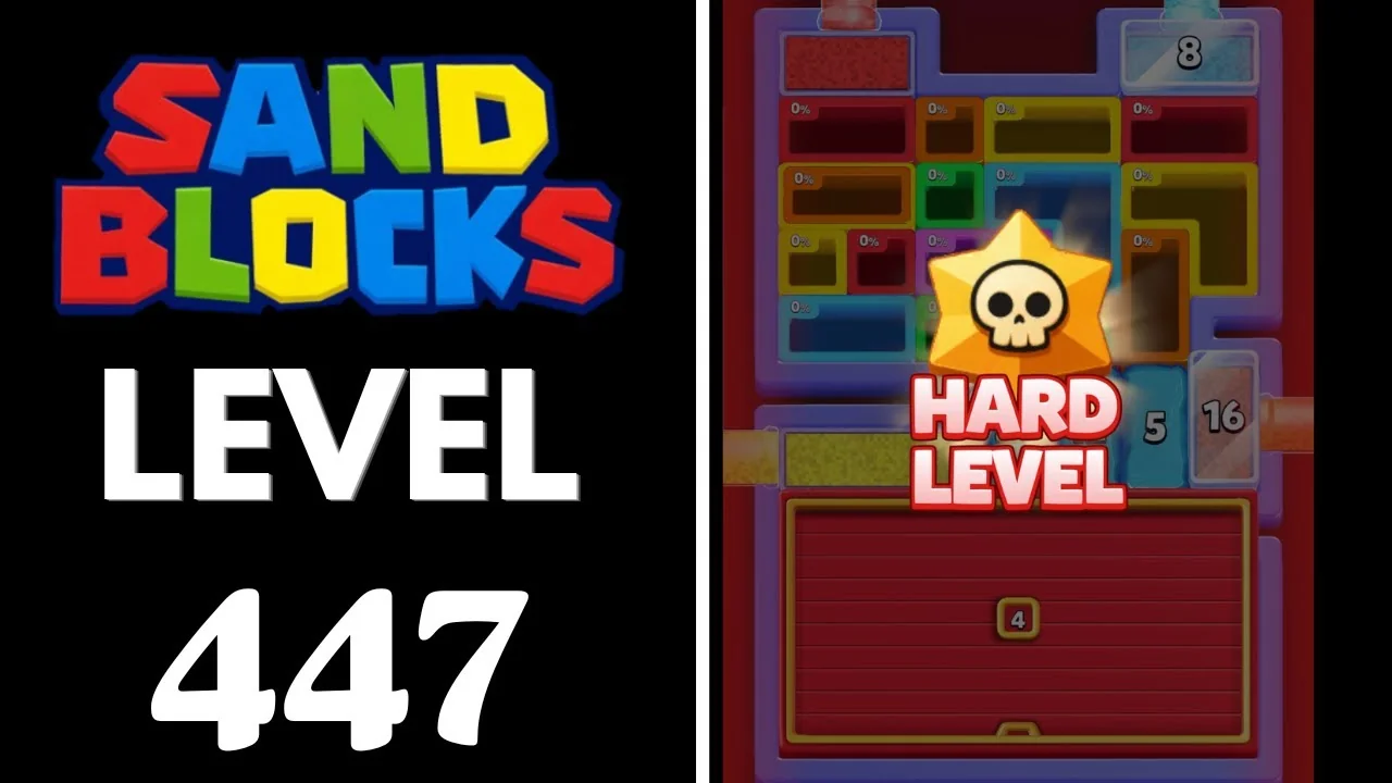 Sand Blocks Level 447 board layout