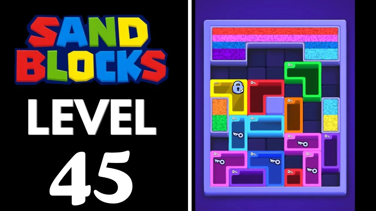 Sand Blocks Level 45 board layout
