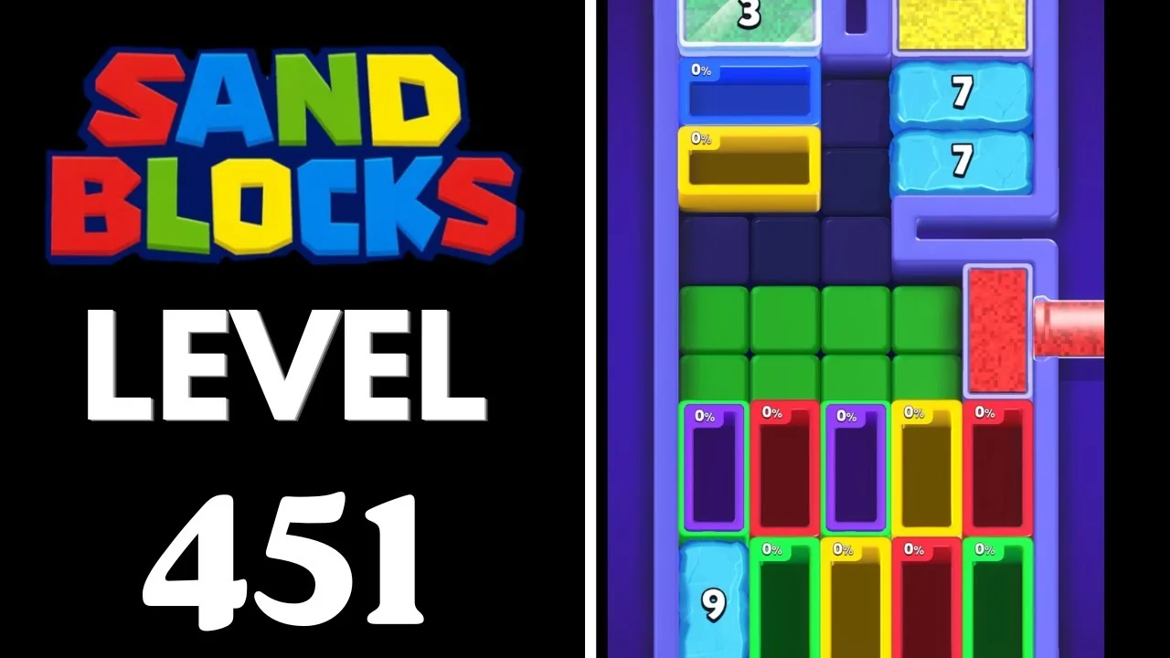Sand Blocks Level 451 board layout