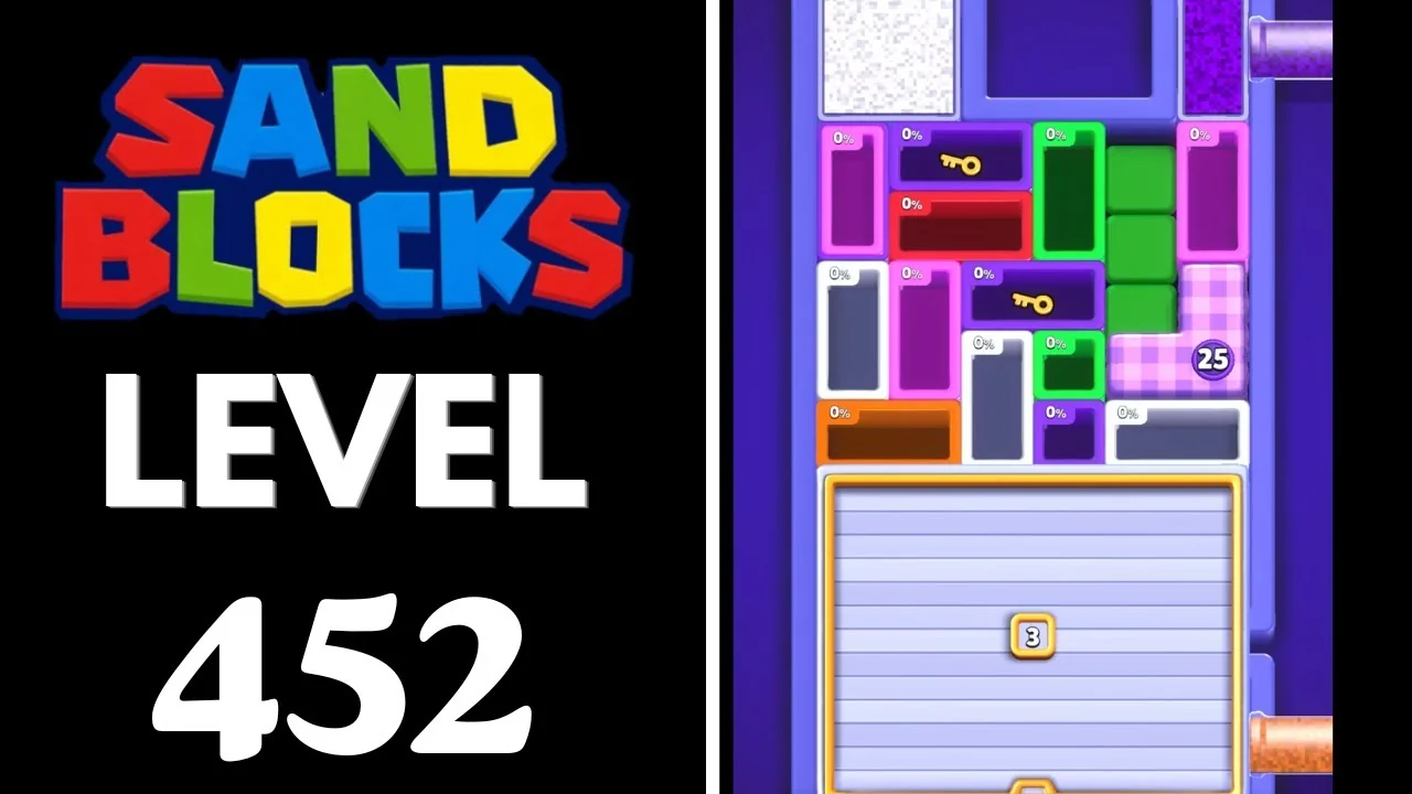 Sand Blocks Level 452 board layout