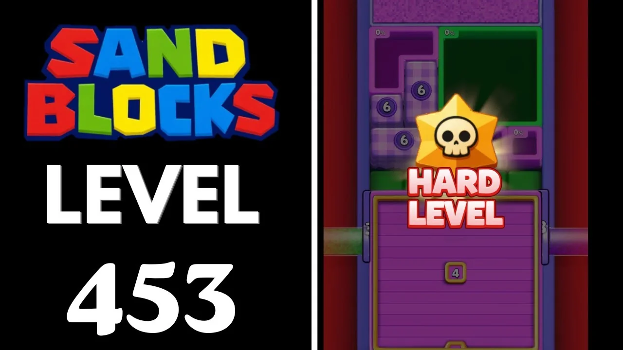 Sand Blocks Level 453 board layout