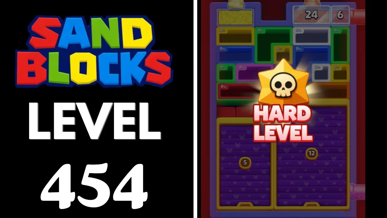 Sand Blocks Level 454 board layout
