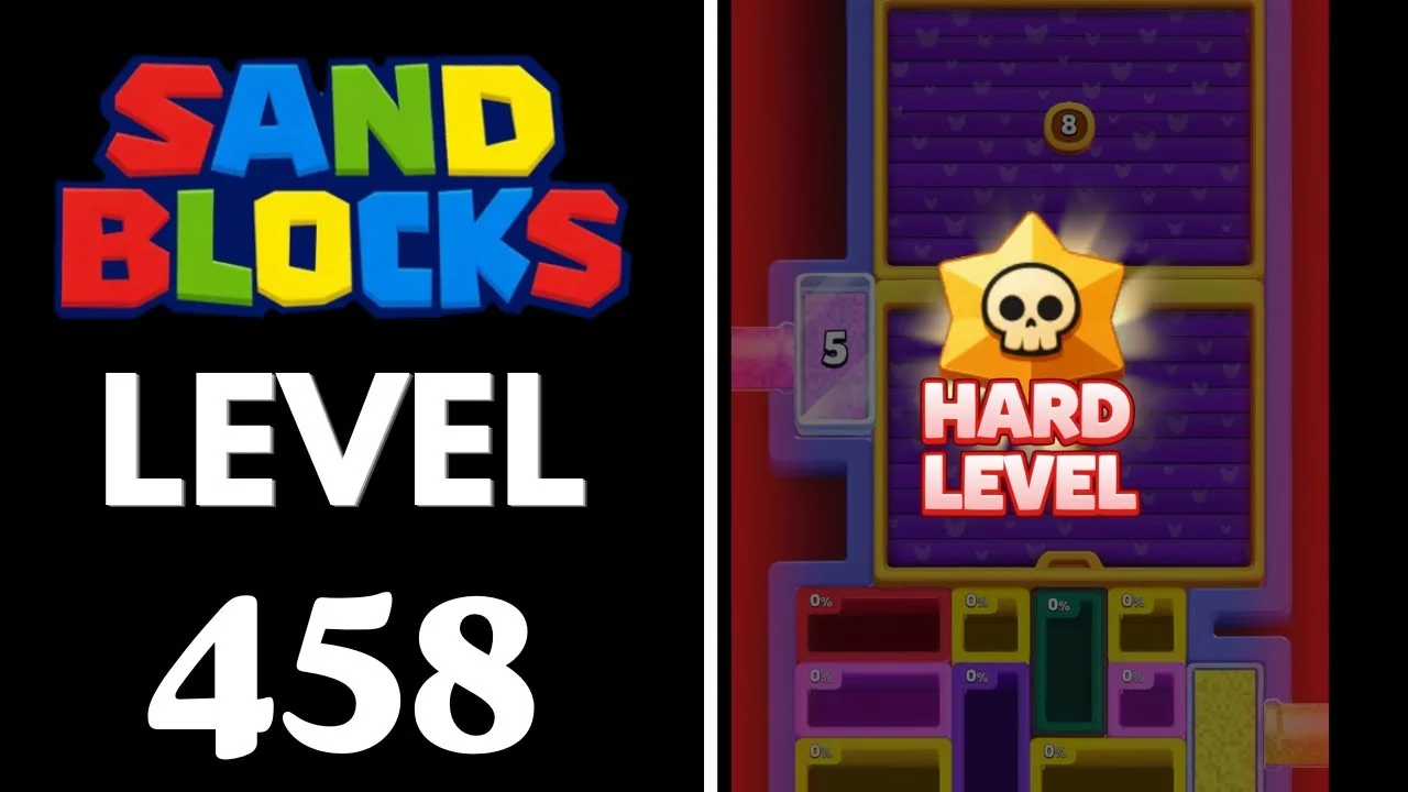 Sand Blocks Level 458 board layout