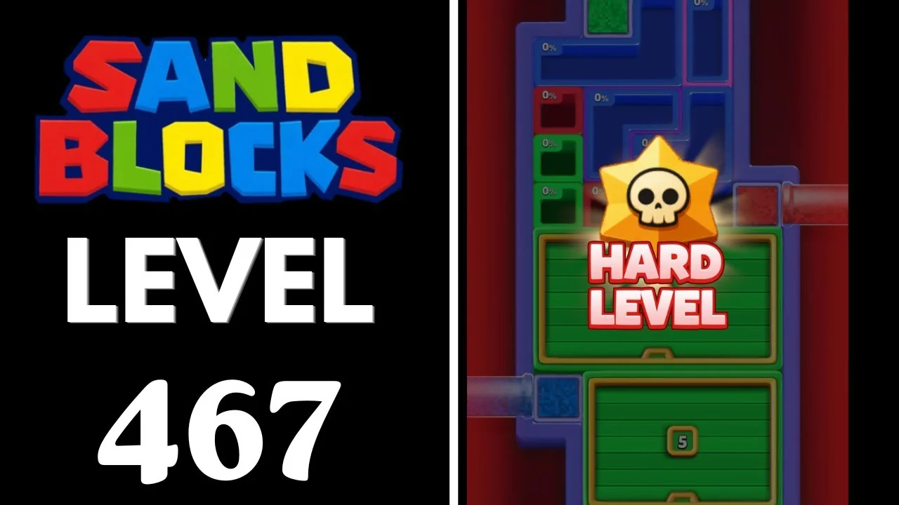 Sand Blocks Level 467 board layout