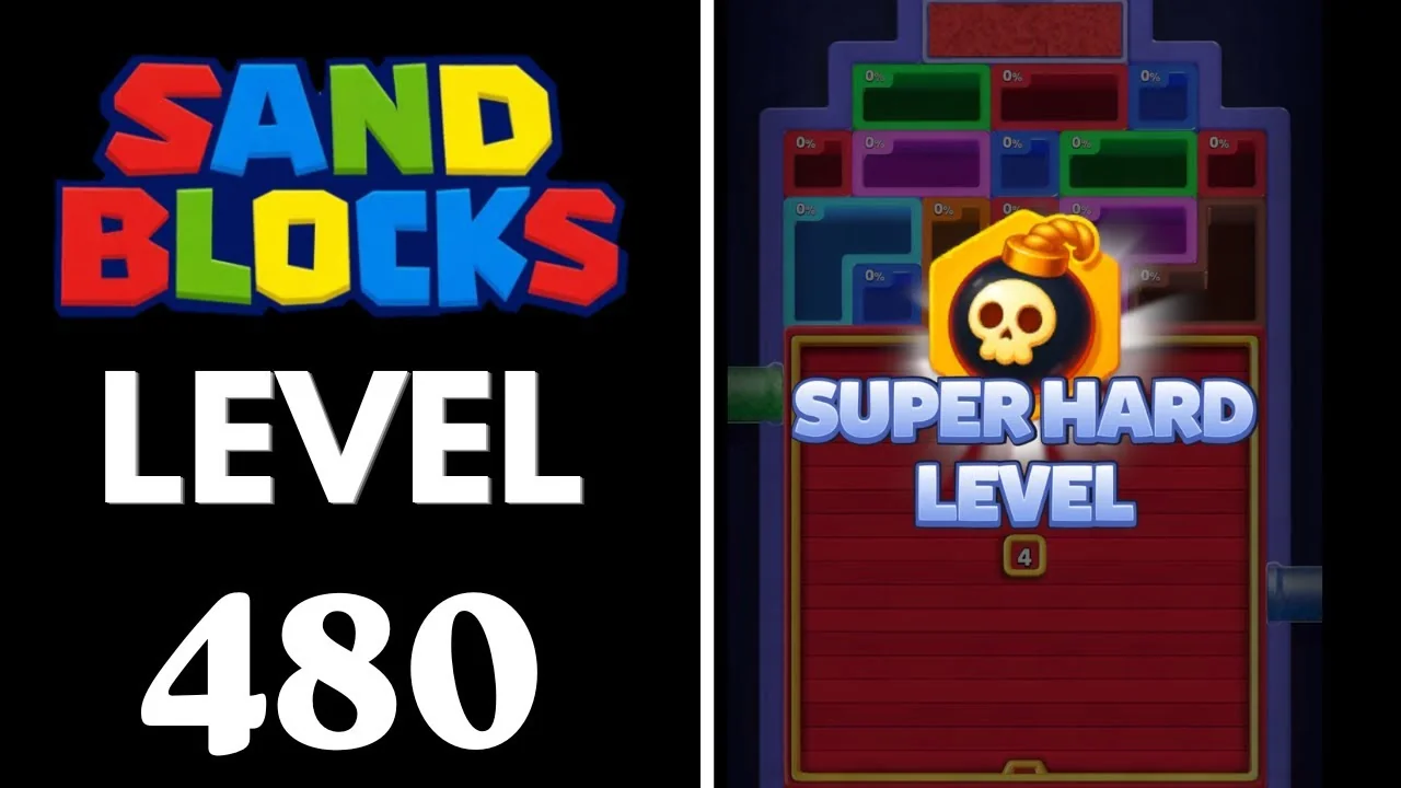 Sand Blocks Level 480 board layout