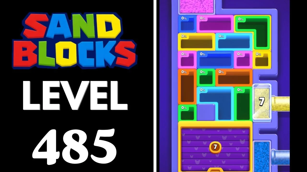 Sand Blocks Level 485 board layout