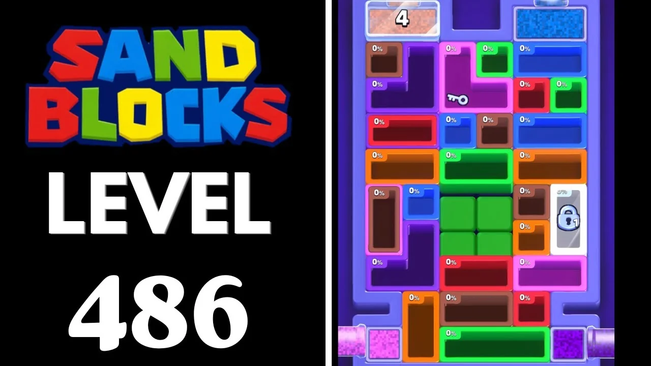 Sand Blocks Level 486 board layout