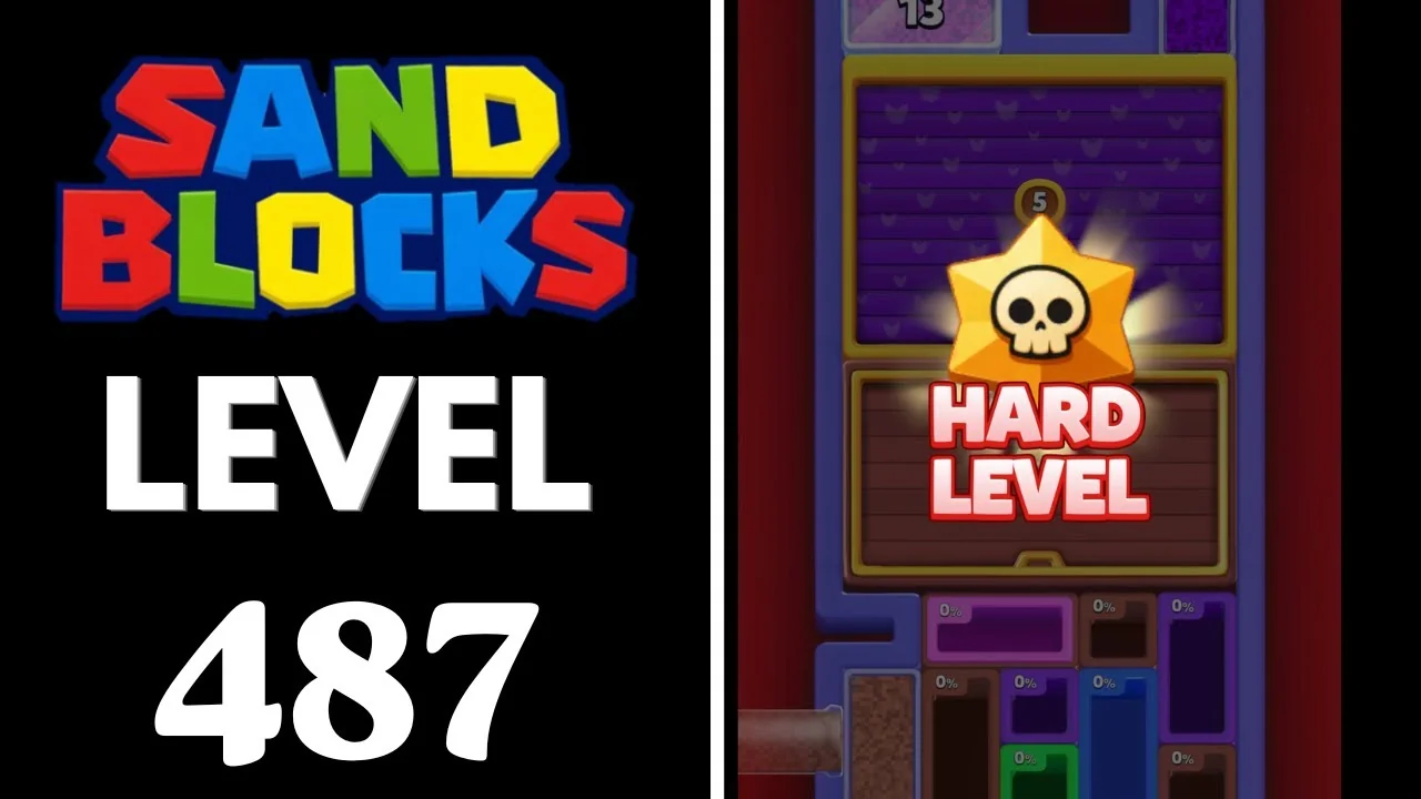 Sand Blocks Level 487 board layout