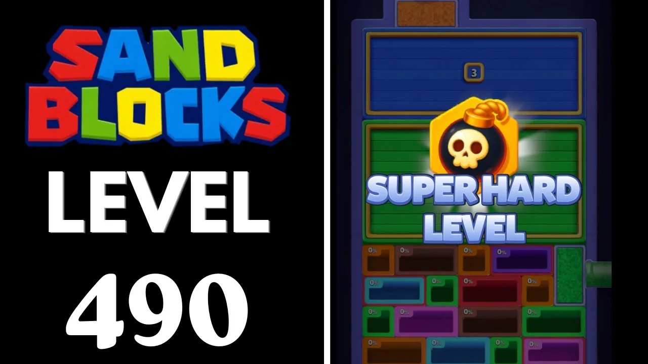 Sand Blocks Level 490 board layout