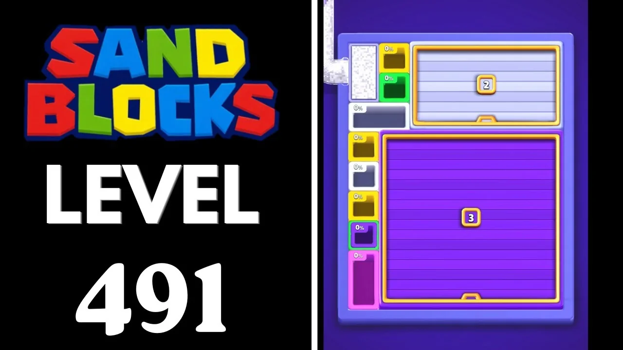 Sand Blocks Level 491 board layout