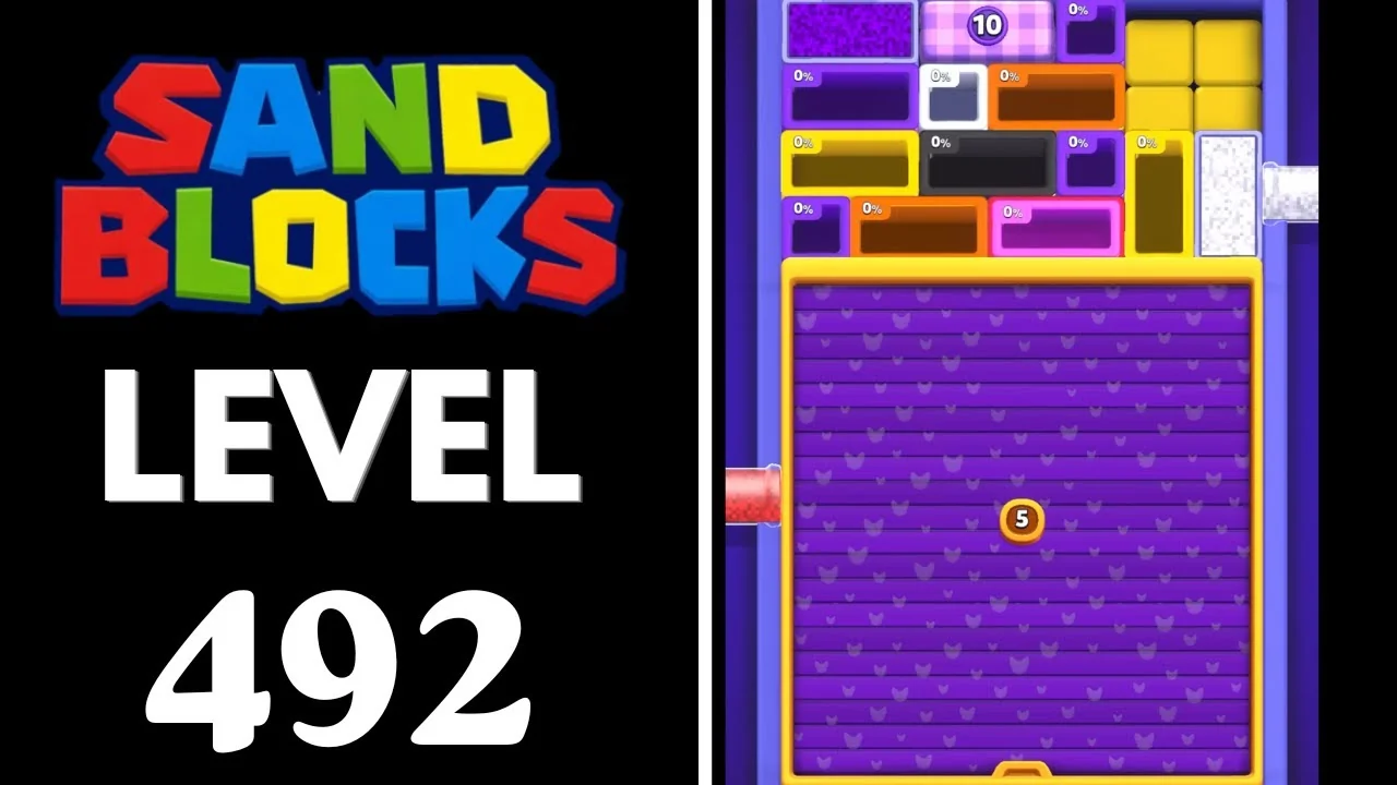 Sand Blocks Level 492 board layout