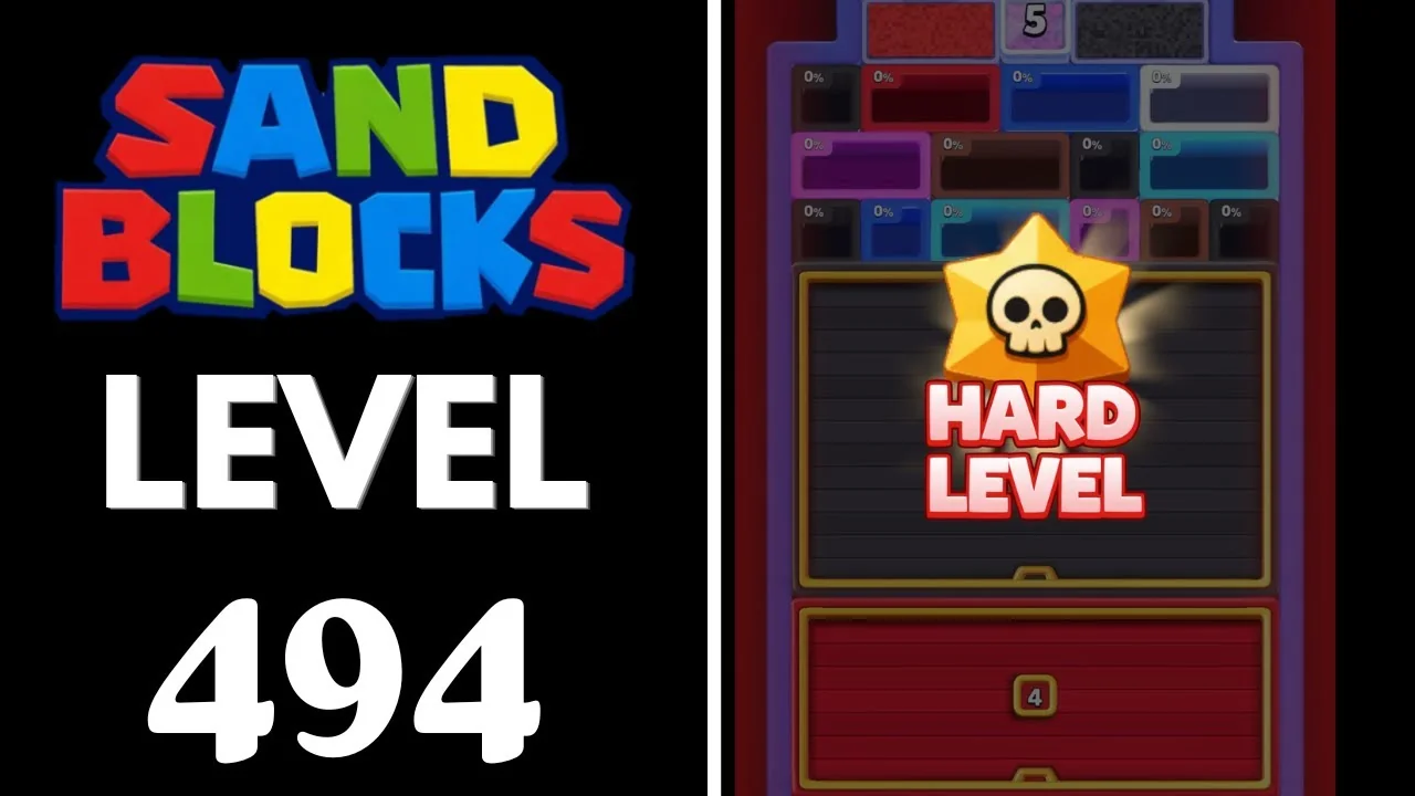 Sand Blocks Level 494 board layout
