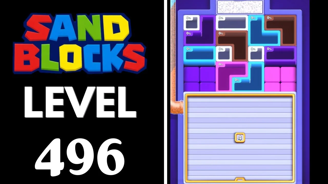 Sand Blocks Level 496 board layout