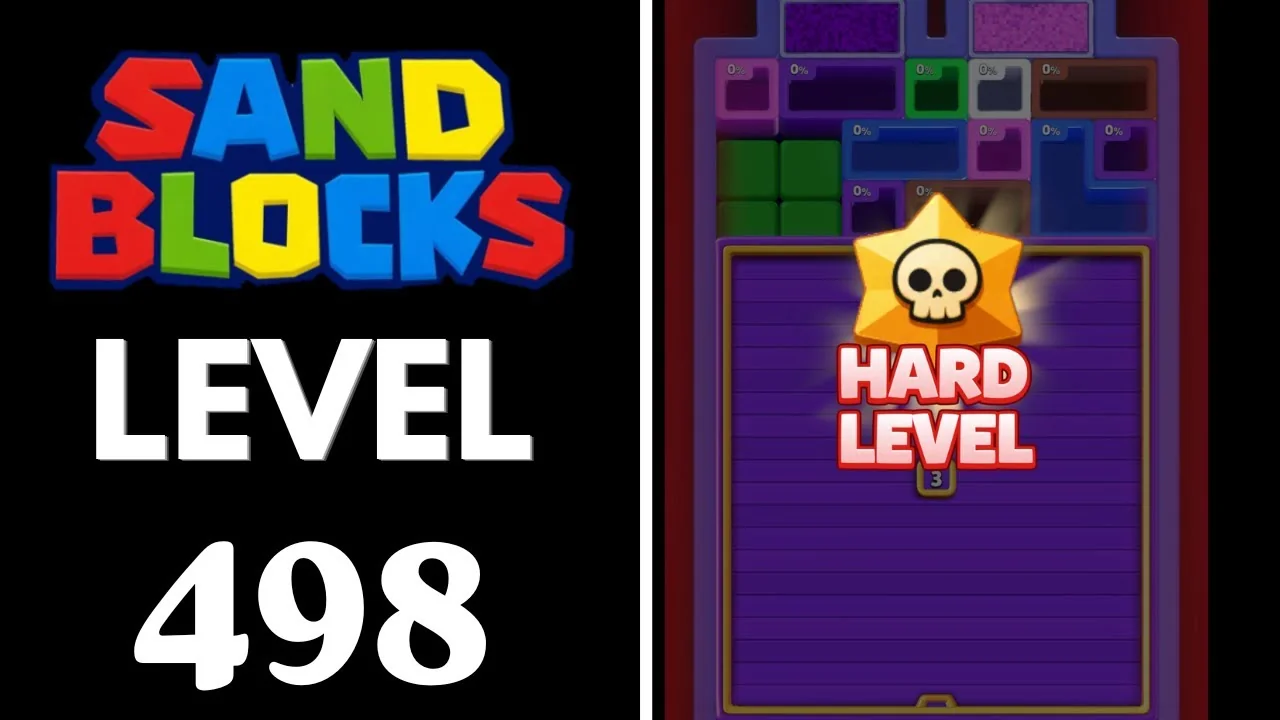 Sand Blocks Level 498 board layout