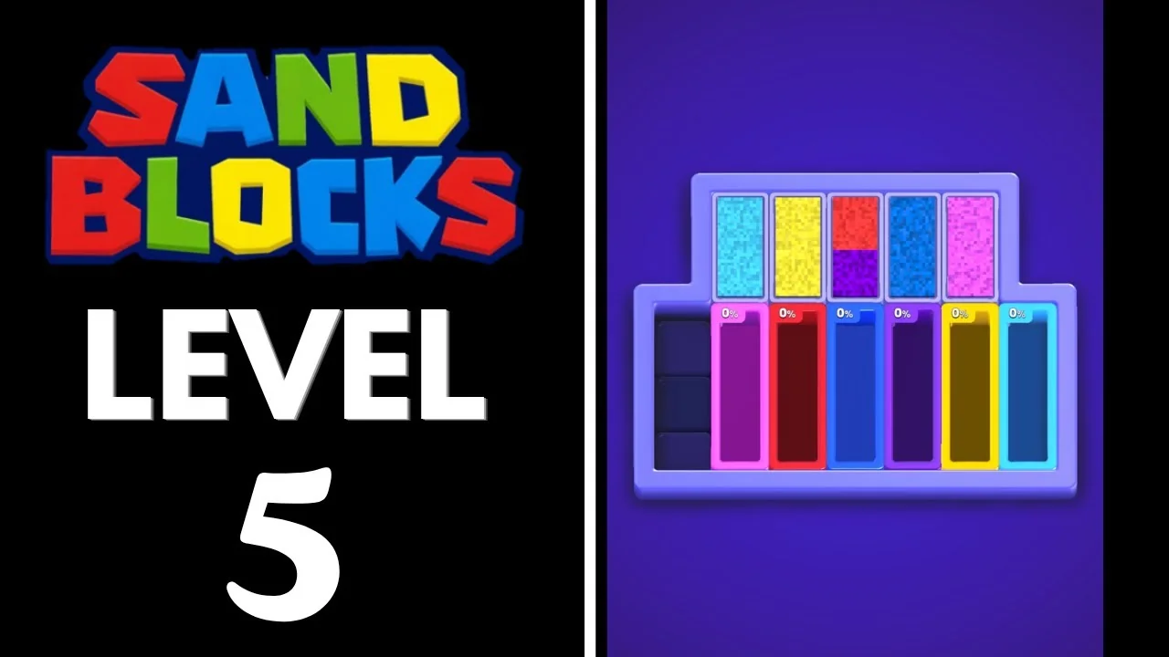 Sand Blocks Level 5 board