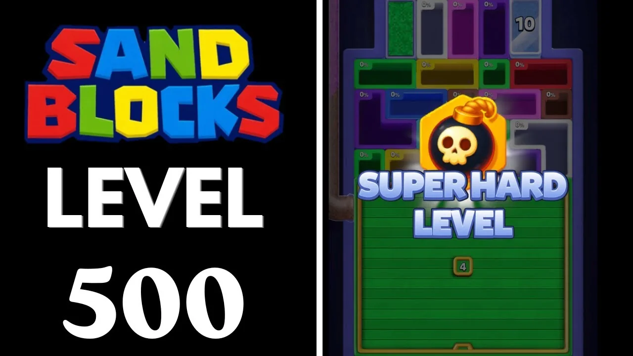 Sand Blocks Level 500 board layout