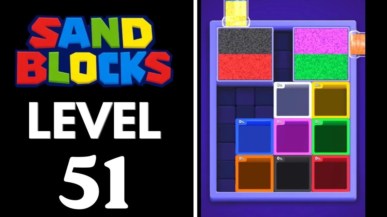 Sand Blocks Level 51 board layout