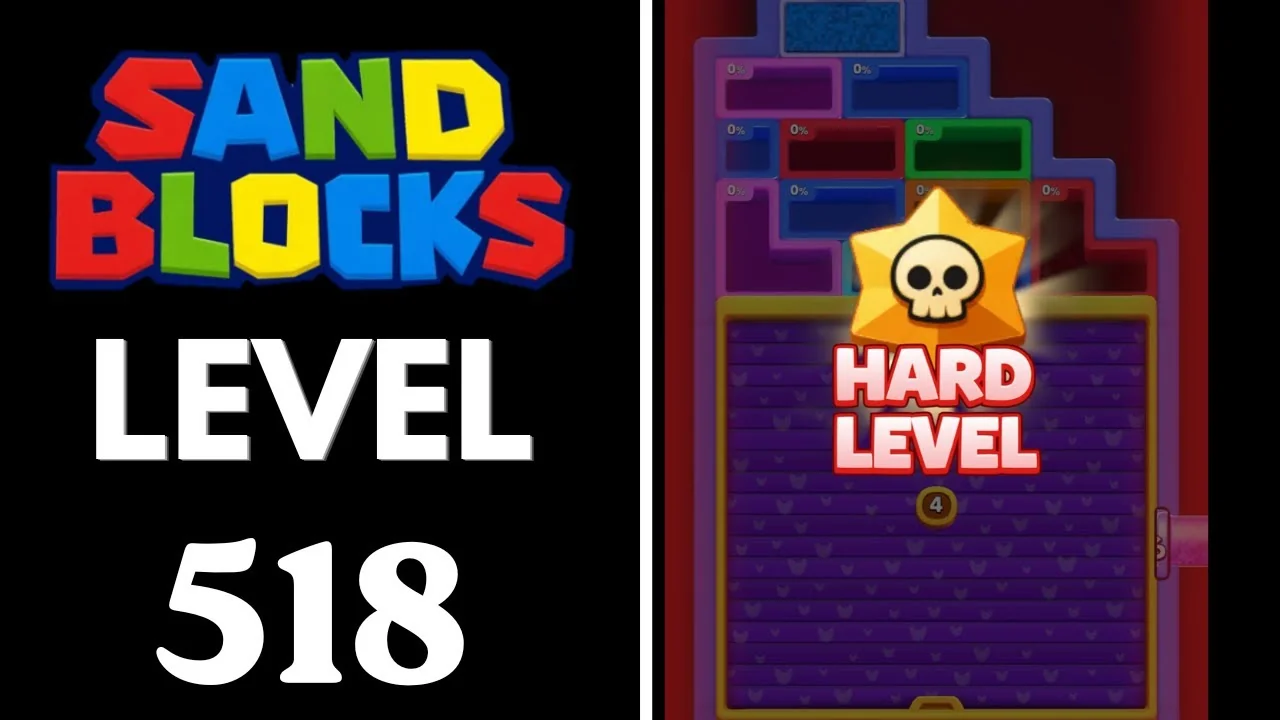 Sand Blocks Level 518 board