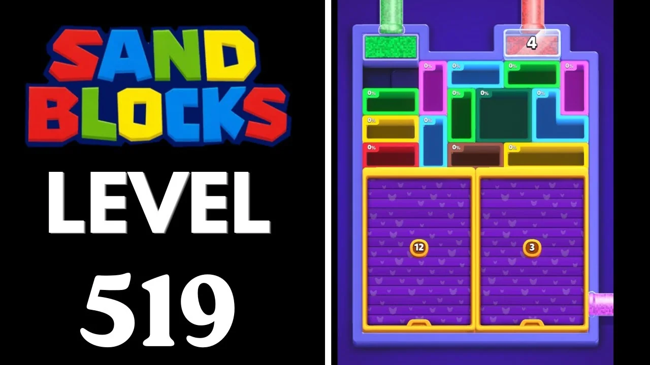 Sand Blocks Level 519 board