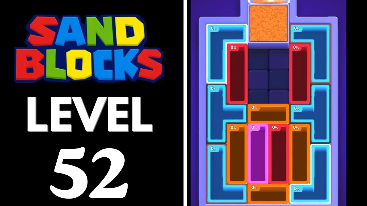 Sand Blocks Level 52 board layout