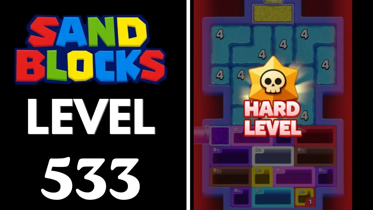 Sand Blocks Level 533 board