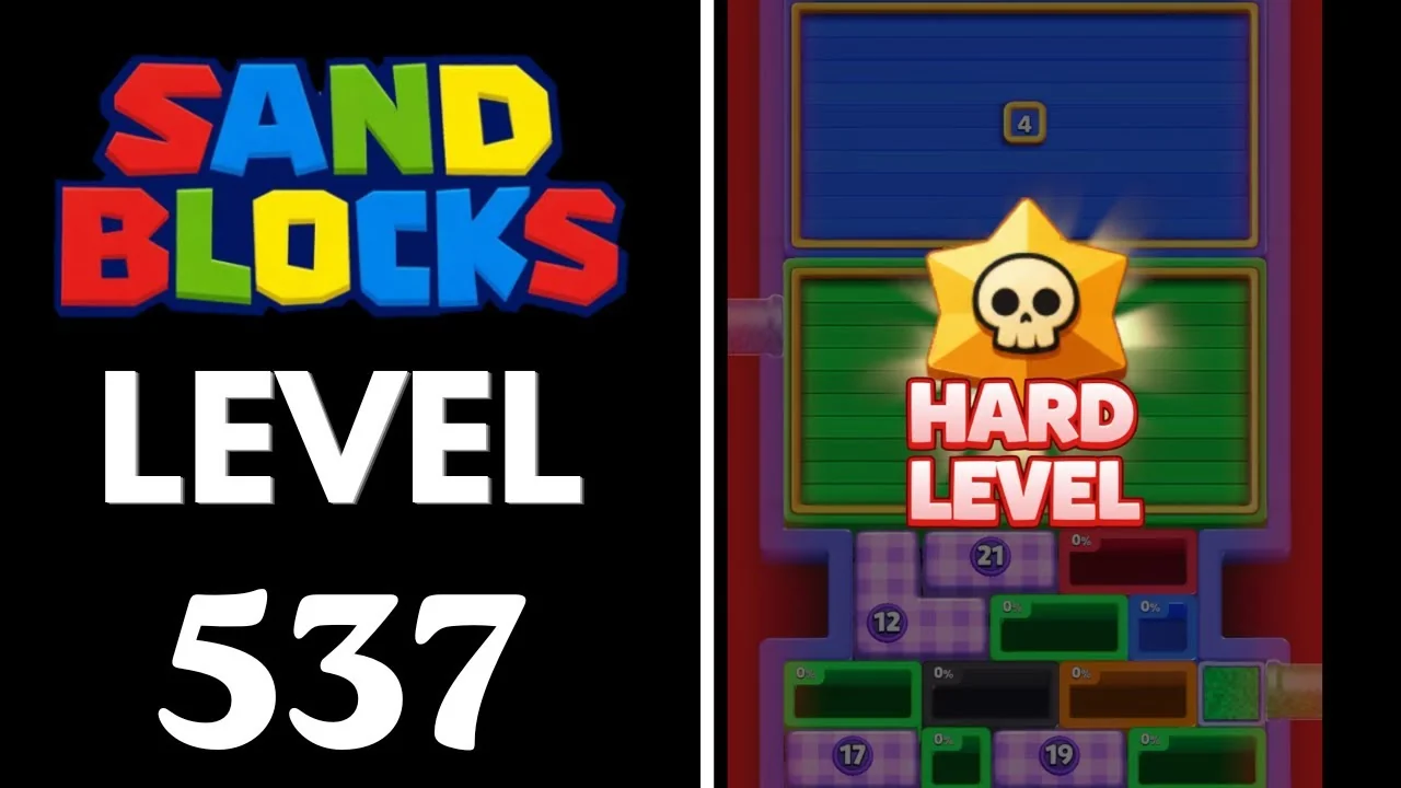 Sand Blocks Level 537 board